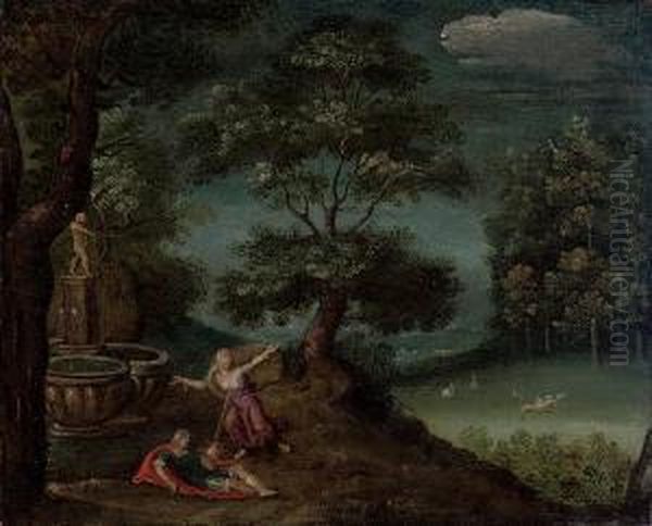 A Wooded Landscape With Pyramus And Thisbe - view 1