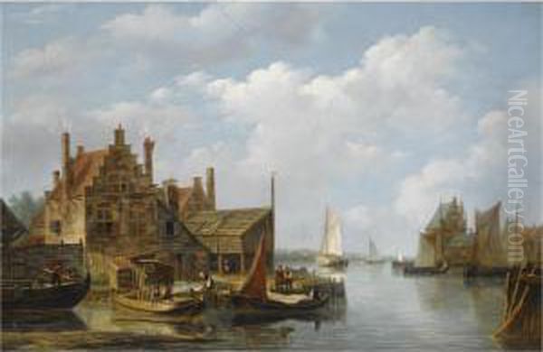 A View Of A Riverside Village - view 1