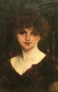Portrait Of A Lady by Georges Van den Bos