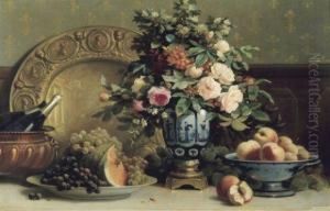 Fruits Et Fleurs by Edouard Van Den Bosch