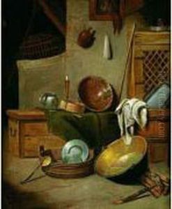 Nature Morte Aux Ustensiles De Cuisine by Pieter Van Den Bosch