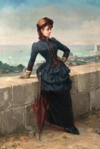 Elegante Sur Une Digue by Clemence Van Den Broeck