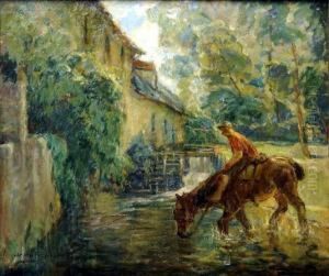 [cheval A L'abreuvoir.] by Willem Van Den Bruel
