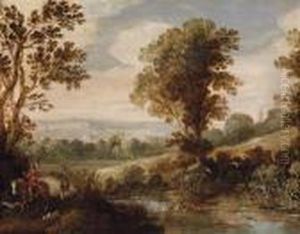A Landscape With Falconer by Willem Van Den Bundel