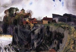 Cliffs At Eddyville by George Wesley Bellows