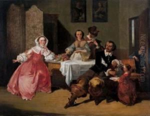 Le Repas Familial by Casimir Van Den Daele