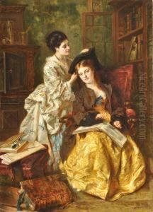 Escena De Interior by Casimir Van Den Daele