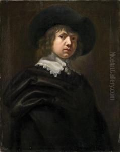 Bildnis Eines Jungenmannes Mit Hut by Gerbrand Van Den Eeckhout