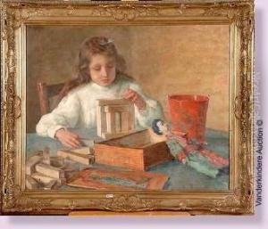 Fillette Et Ses Jouets
