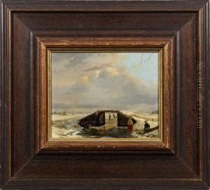 Winterfreuden Am Kanal by Henricus Leonardus Van Den Houten
