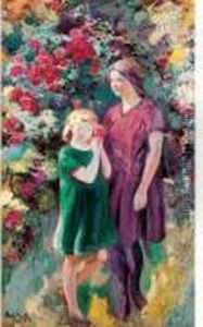 < Les Deux Joueurs Au Jardin >.
