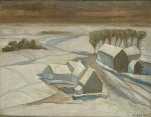 Ferme Sous La Neige