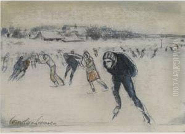 Skaters On The Ice - view 1