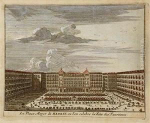 La Placa Mayor De Madrit, Ou L'on Celebre Le Fete Des Taureaux by Pieter Van der Aa