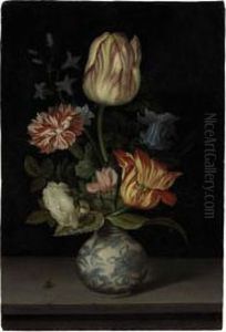 Ast Tulips, A Rose, Carnation, Columbine, Cyclamen, And Creeping