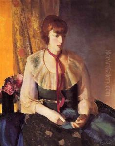 Lady In A Green Dress by George Wesley Bellows