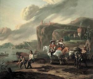 Paesaggio Con Pescatori E Nobili A Cavallo