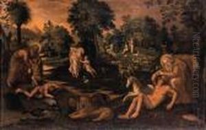 Scenes From The First Book Of Genesis by Lazarus Van Der Borcht