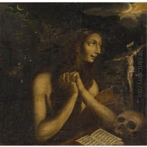 Mary Magdalene In Penitence by Pieter Ii Van Der Borcht