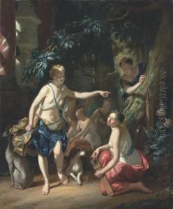 Diana Setting Out For The Hunt by Adriaan Van Der Burg