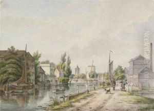 View Of Schiedam, Holland by Pieter Daniel van der Burgh