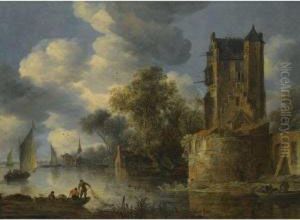 River Landscape With A Bastion River Landscape With A Bastion