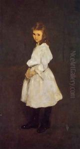 Little Girl in White (or Queenie Barnett) by George Wesley Bellows