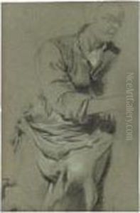 Study Of A Seated Woman by Leendert Van Der Cooghen