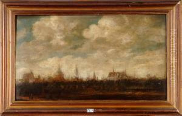 Vue De Leiden Avec La Pieterskerk Et Sint Jacobskerk De Marekerh - view 1