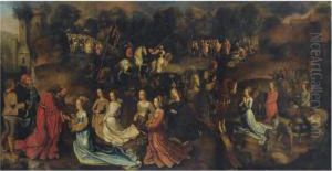 The Story Of David And Abigail by Follower of Hugo van der Goes