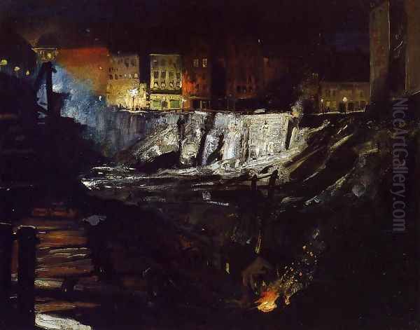 Excavation At Night - view 1