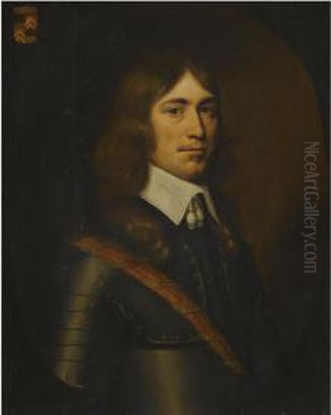 Portrait Of A Gentleman Of The Holt Family, Half-length, Wearingarmour And A Red Sash - view 1