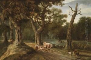 A Forest Landscape by Joris Abrahamsz Van Der Haagen