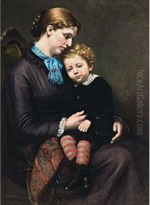 Mother And Child by Hermina Van Der Haas