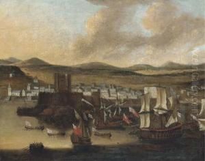 The Landing Of William Iii At Carrickfergus by William Van Der Hagen