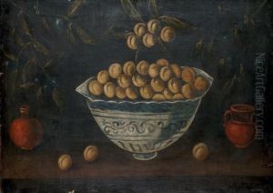 Nature Morte A La Coupe En Porcelaine Et Pichet by Juan Van Der Hamen Y Leon