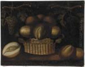 A Basket Of Melons And Other Fruits by Juan Van Der Hamen Y Leon