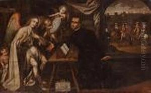La Aparicion Del Arcangel San Rafael Al Padre Roelas by Juan Van Der Hamen Y Leon