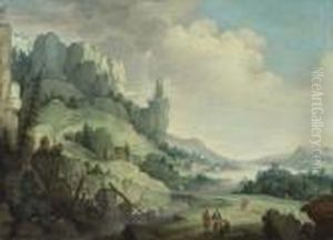 Gebirgslandschaft. 1636. by Claes Dircksz. Van Der Heck