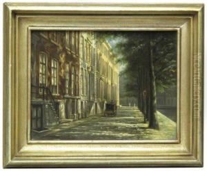 Gracht Bei Sonnenschein by Johannes Hermanus Van Heyden
