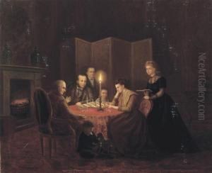 The Chess Game by Johannes Hermanus Van Heyden