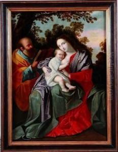sainte Famille Dans Un Paysage