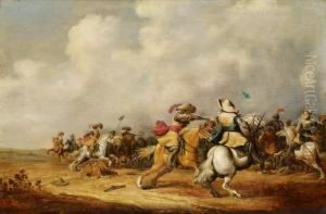 Reiterschlacht by Abraham van der Hoef