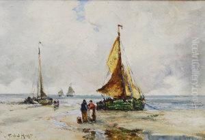 Figures By Beached Fishing Vessels Figures By Beached Fishing Vessels
