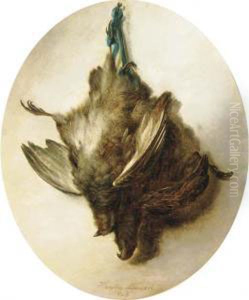 Partridges On A Blue Ribbon - view 1