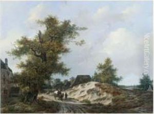 Paysage A La Charrette by Adrianus Van Der Koogh