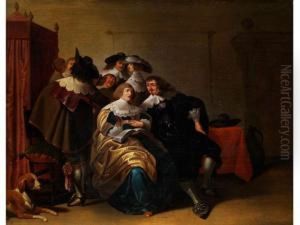 Hollandisches Gesellschaftsbild by Christoffel Jacobsz van der Lamen