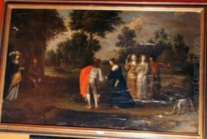 Ellegant Company In A Park by Christoffel Jacobsz van der Lamen