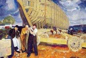 The Rope Aka Builders Of Ships by George Wesley Bellows