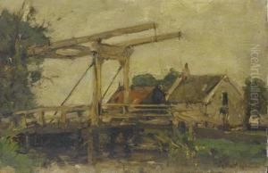 Bridge Over A River. by Jan Van Der Linde